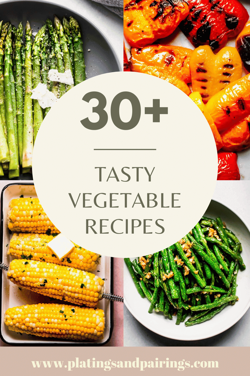 Collage of vegetable recipes with text overlay.