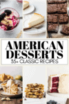Collage of American deserts with text overlay.