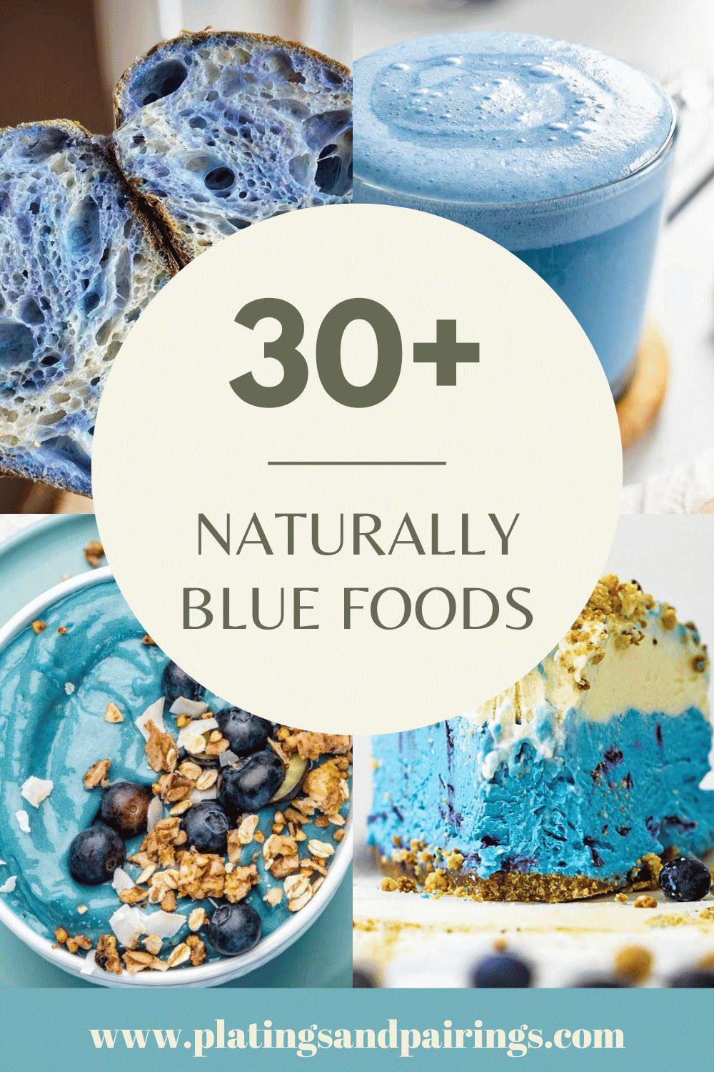 15+ Yummy Naturally Blue Foods (Sweet + Savory) - Platings + Pairings