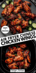 Air fryer chinese chicken wings pinterest image.