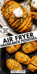 Air fryer hasselback potatoes pinterest image.