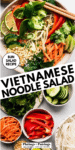Vietnamese noodle salad pinterest image.