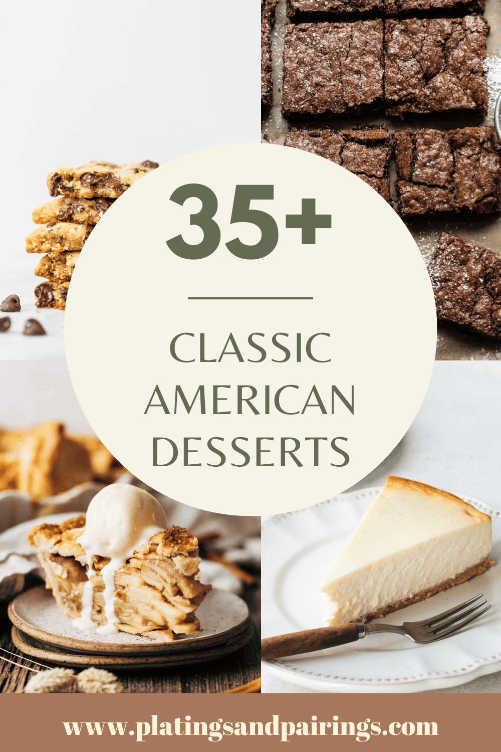 Collage of American deserts with text overlay.