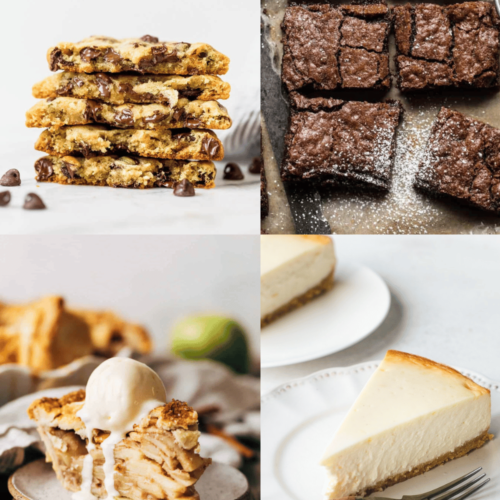 Collage of American desserts.