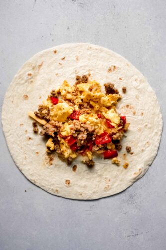 Frozen Breakfast Burritos (Meal Prep) - Platings + Pairings