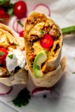 Frozen Breakfast Burritos (Meal Prep) - Platings + Pairings