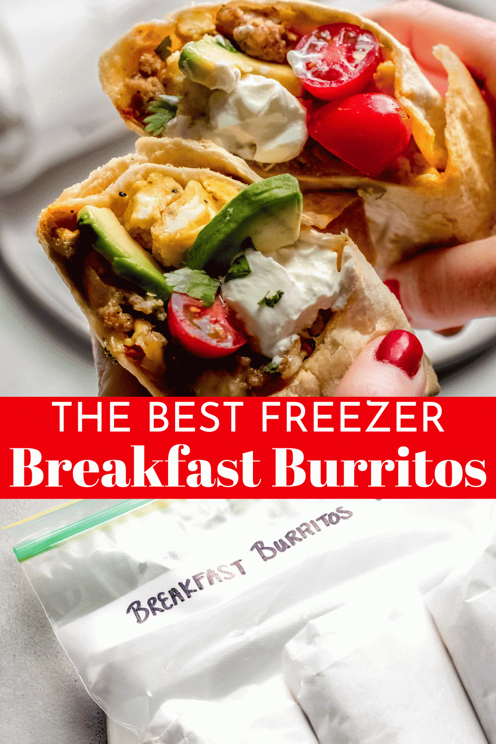 Frozen Breakfast Burritos (Meal Prep) - Platings + Pairings