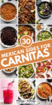 Collage of what to serve with carnitas with text overlay.