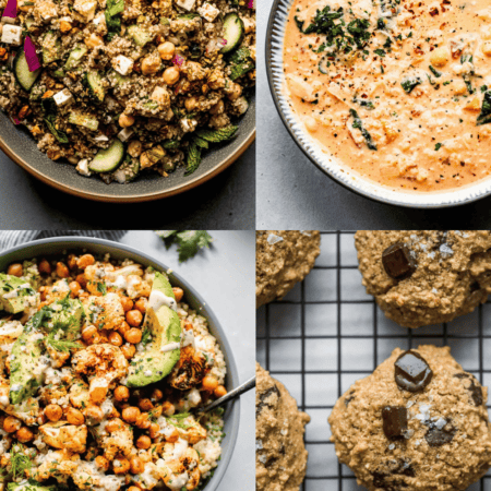 Collage of vegetarian quinoa recipes.