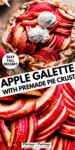 Apple Galette with Pillsbury Pie Crust Pinterest image.