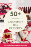 Collage of Valentine's Day Desserts with text overlay.