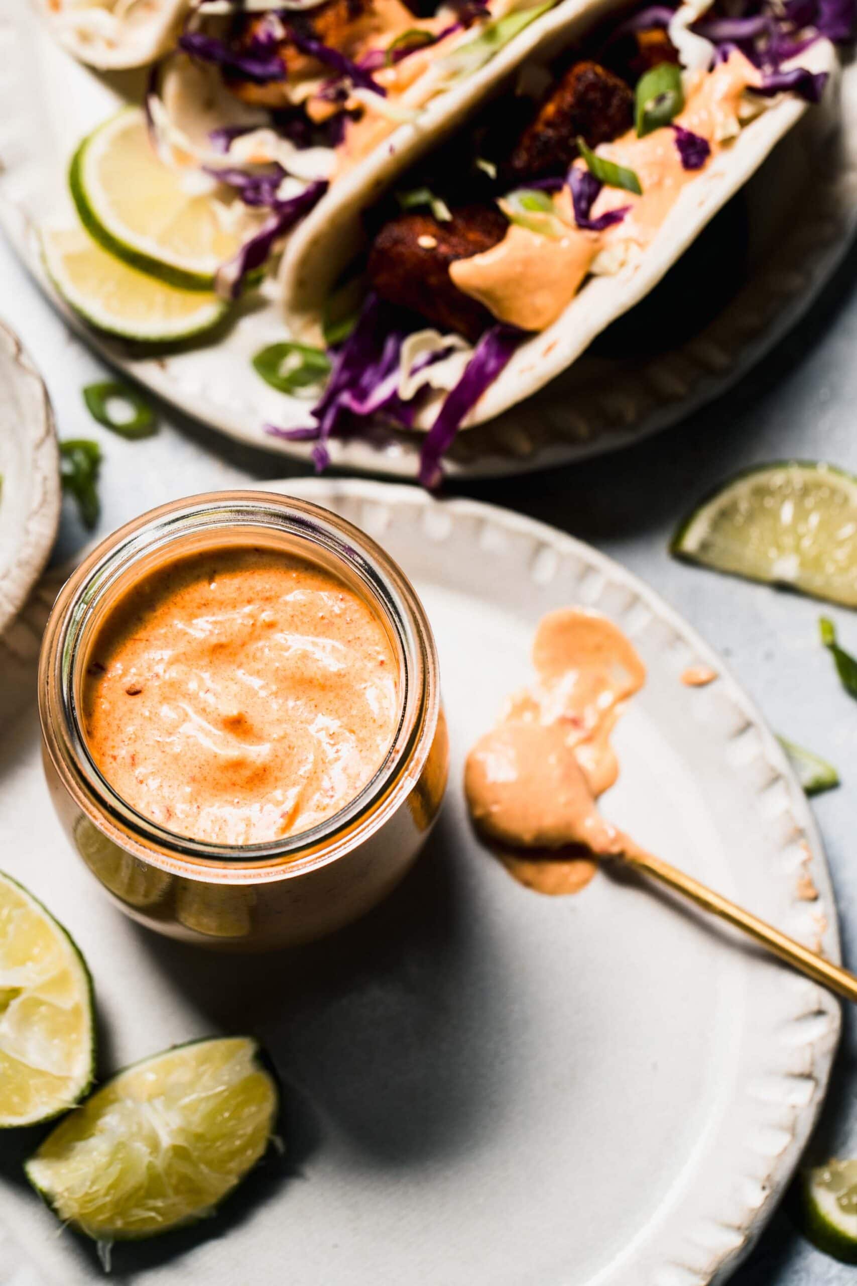 The BEST Sauce for Fish Tacos (Baja Fish Taco Sauce) Platings + Pairings