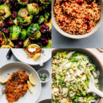 Collage of what to serve with chicken cutlets.