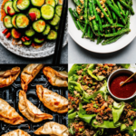 Collage of what to serve with lettuce wraps.