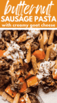 Creamy Butternut Squash Pasta Recipe pin.