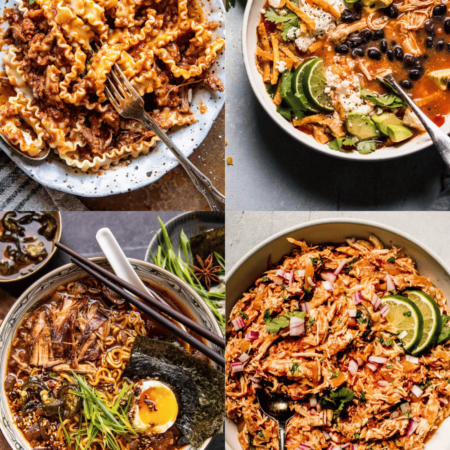 Collage of dump & go slow cooker recipes.