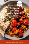 Lamb dip with whipped feta pinterest image.
