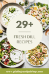Collage of fresh dill recipes with text overlay.