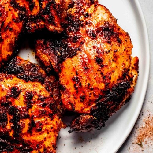 Smoked Traeger Chicken Thighs (BoneIn or Boneless) Platings + Pairings