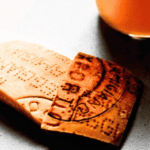 Parmesan rinds on counter.