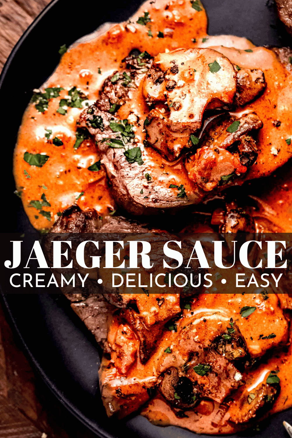 Jaeger Sauce (Easy Mushroom Sauce for Schnitzel) Platings + Pairings