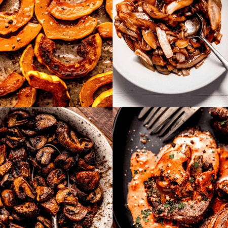 COLLAGE OF WHAT TO SERVE WITH VENISON.