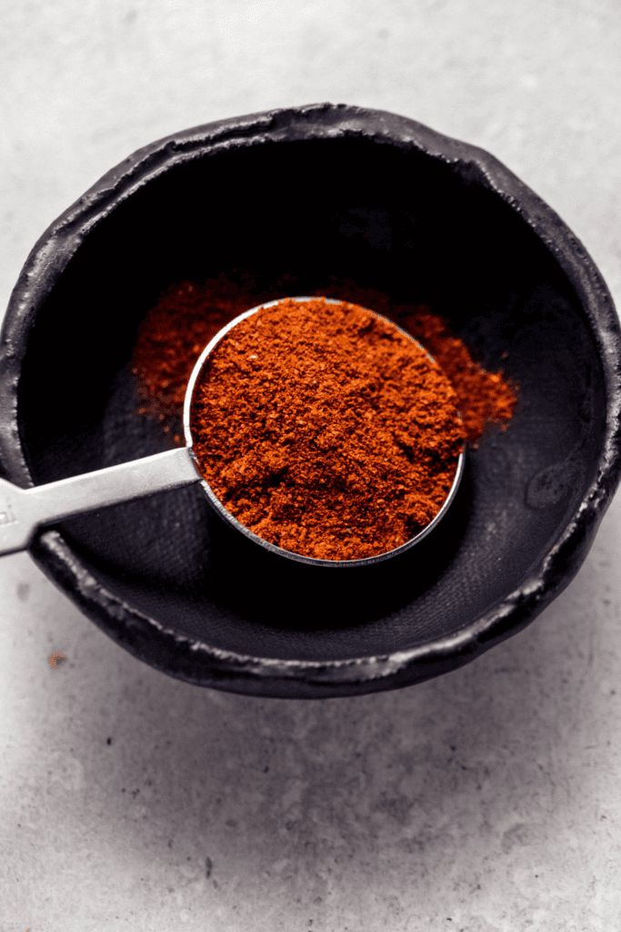 Paprika on spoon.