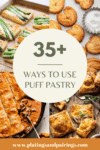 Collage of puff pastry recipes with text overlay.