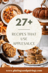 Collage of recipes that use applesauce with text overlay.