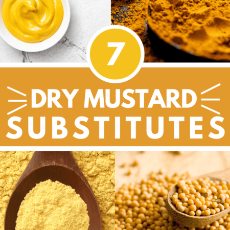 Collage of ground mustard substitutes.