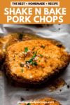 Shake and bake pork chops pinterest image.