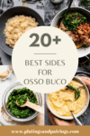Collage of sides for osso buco with text overlay.