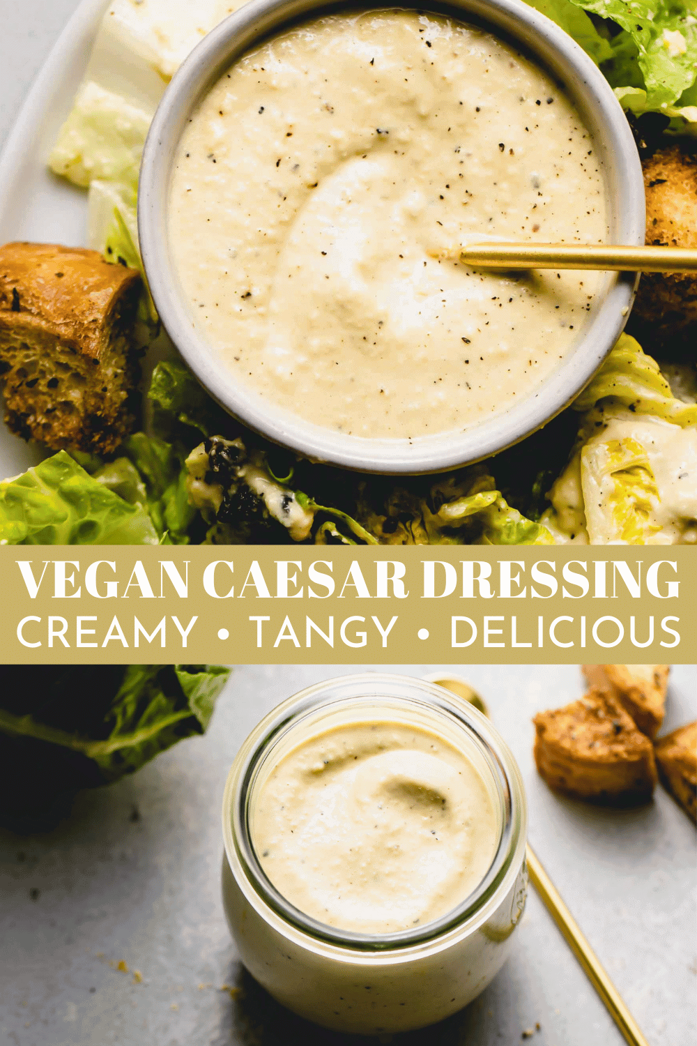The BEST Vegan Caesar Dressing Recipe (5Minute) Platings + Pairings