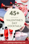 Collage of Valentine's cocktails with text overlay.