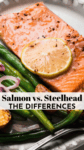 Salmon vs. steelhead cover image with text overlay.