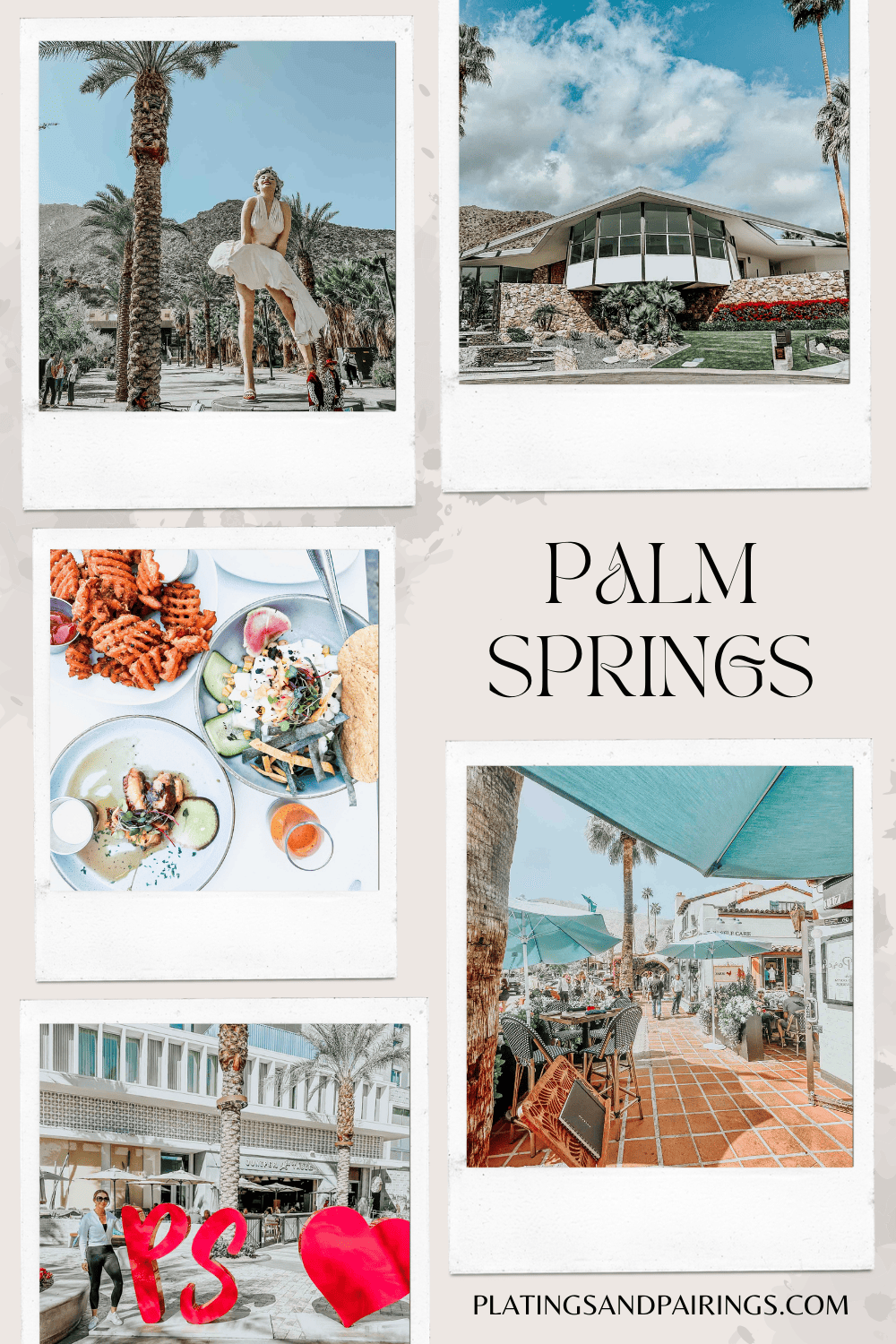 Collage of palm springs things to do.