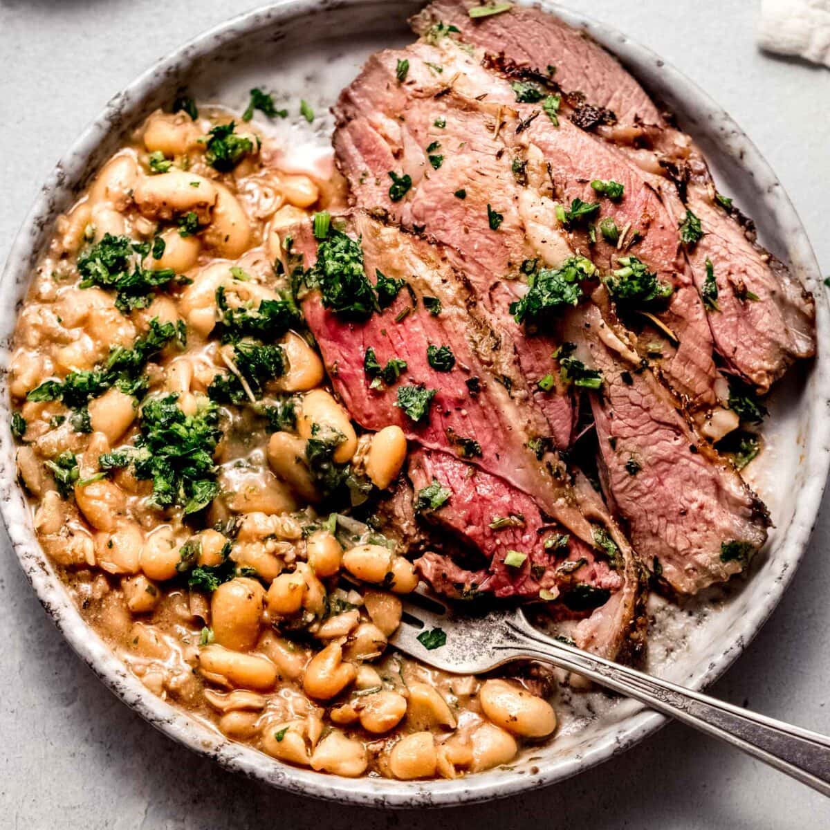 Italian Boneless Leg of Lamb and White Beans with Gremolata
