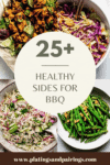 Collage of healthy bbq side dishes with text overlay.