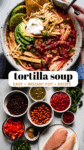 Instant pot chicken tortilla soup pinterest image.