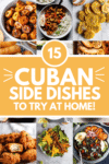 Collage of cuban side dishes with text overlay.
