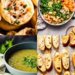 COLLAGE OF SIDES FOR SPLIT PEA SOUP.