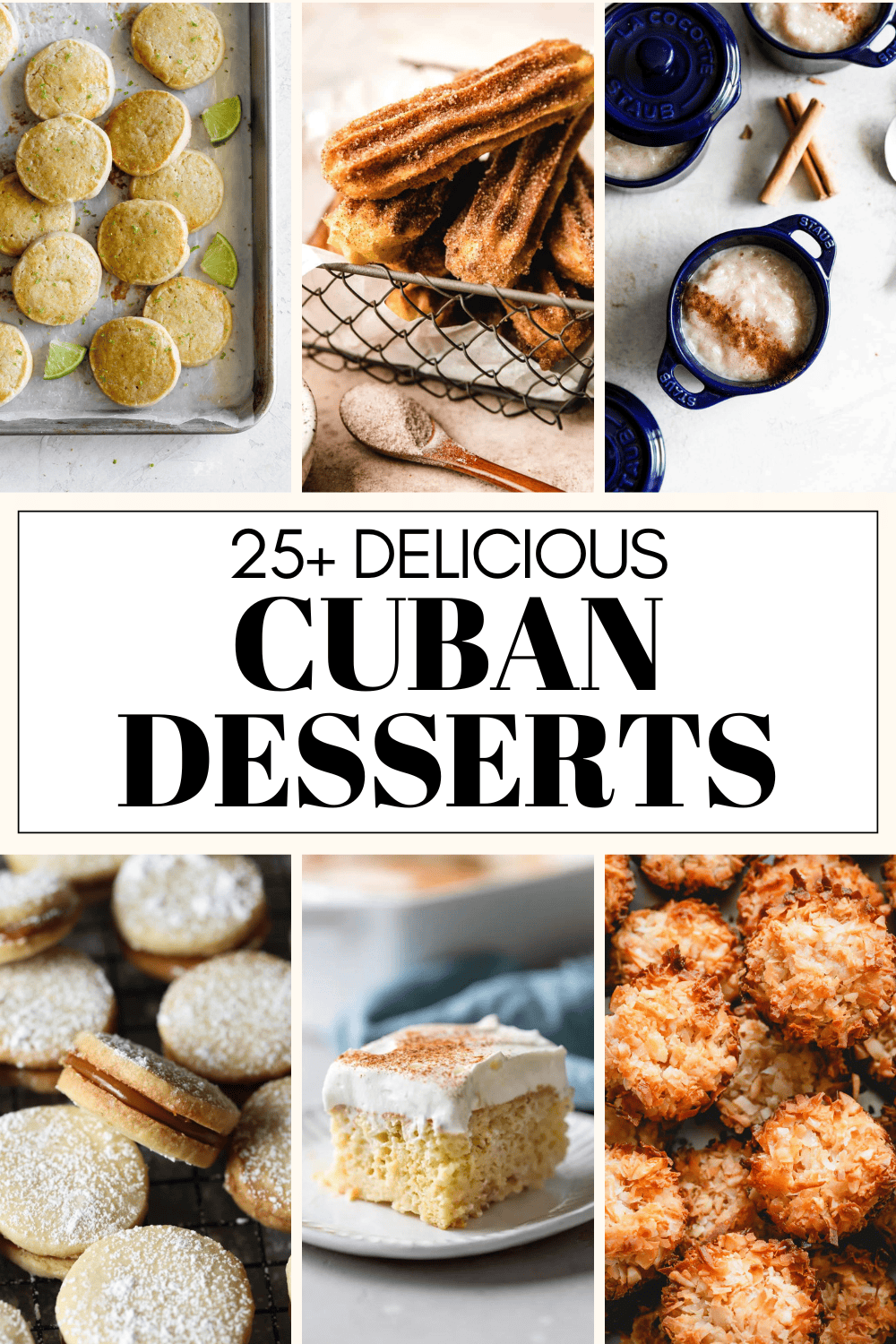 Collage of Cuban Dessert Recipes with text overlay.
