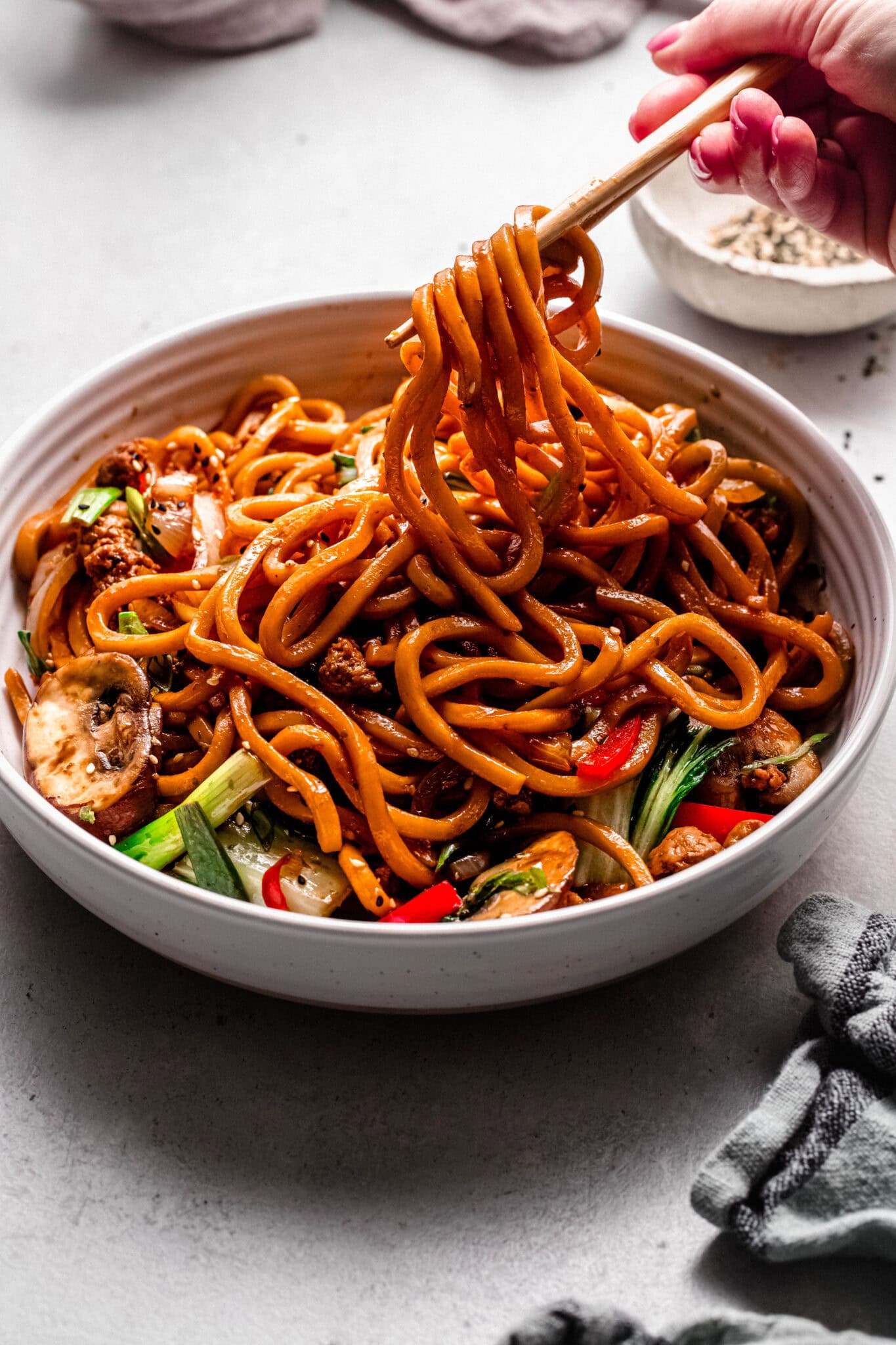 Yaki Udon (Japanese Stir Fried Udon Noodles)