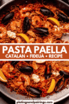Fideua recipe pinterest image.