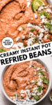 Instant pot refried beans pinterest image.