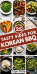 Collage of sides for korean bbq with text overlay.