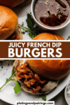 French dip burgers pinterest image.