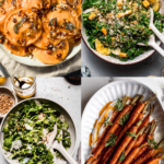 Collage of what to serve with butternut squash ravioli.