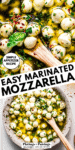 Marinated mozzarella balls pinterest image.