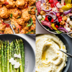 Collage of side dishes for marry me chicken.